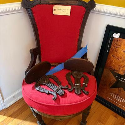 Sale Photo Thumbnail #115: Eastlake parlor chair $65 as is