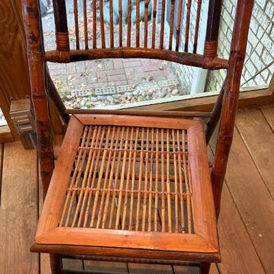 Sale Photo Thumbnail #166: set of 3 bamboo folding chairs $59