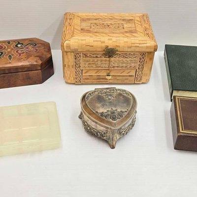 Sale Photo Thumbnail #200: 2156 • (6) jewelry boxes