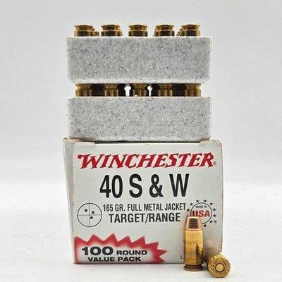 Sale Photo Thumbnail #98: 1354 • new!! (100) rounds of winchester .40 s&w ammo