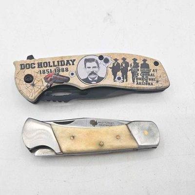2206 • wild turkey handmade collection & doc holliday pocket knives