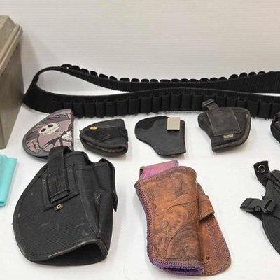Sale Photo Thumbnail #145: 1838 • gun holsters, ammo can & more