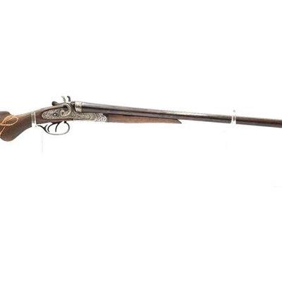 900 • belgian fine damasus 12ga break action double barrel shotgun