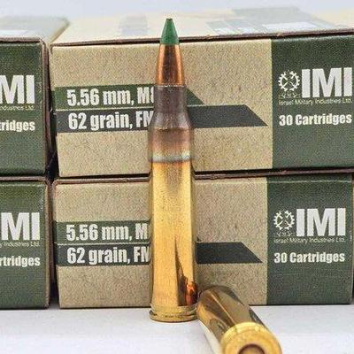 Sale Photo Thumbnail #111: 1380 • new!! approx. (180) rounds of 5.56mm imi ammo