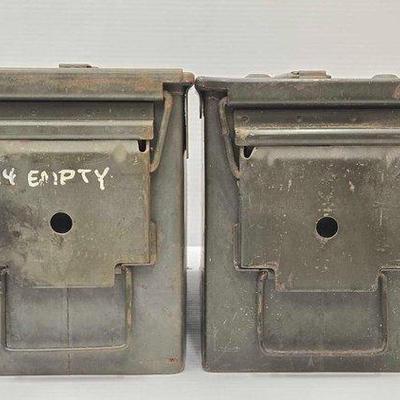 1816 • (2) metal ammo boxes