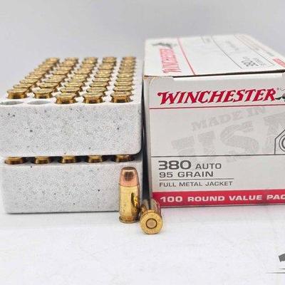 1322 • (100) rounds of winchester .380 ammo