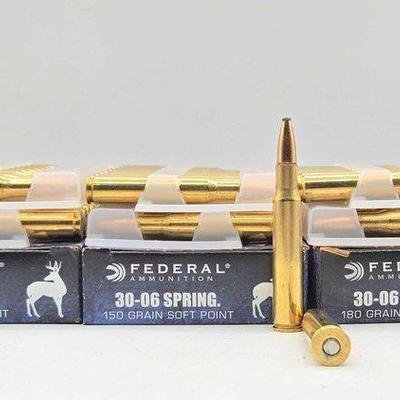 1386 • (60) rounds of federal ammunition 30 06 spring ammo