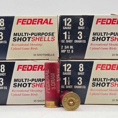 Sale Photo Thumbnail #120: 1398 • new!! approx. (100) rounds of federal 12ga shotshells