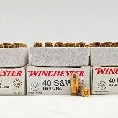 Sale Photo Thumbnail #97: 1352 • new!! approx. (144) rounds of winchester .40 s&w ammo