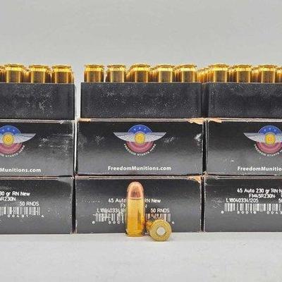 1370 • approx. (300) rounds of freedom .45 auto ammo