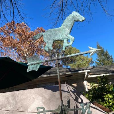 Copper Horse & Arrow Weathervane 