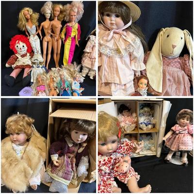 Large Lot of Vintage Dolls: Barbie, Polly Pocket & More
