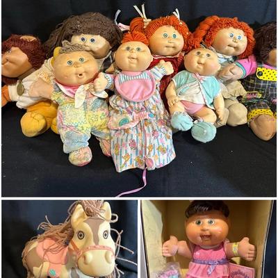 Group of Vintage Cabbage Patch Kids: Koosa, Crimp ‘n Curl Pony & More