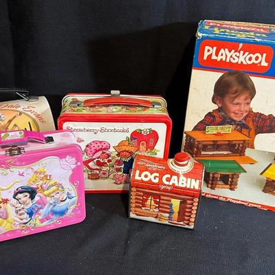 Vintage Lunch Boxes & Lincoln Logs: Strawberry Shortcake, Roy Rogers & More