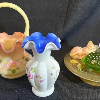 Fenton Hand Painted Pieces: Uranium & More