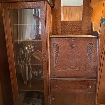 Antique Drop Front Secretary Desk