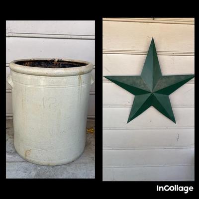 12 Gallon Croc And Metal Star