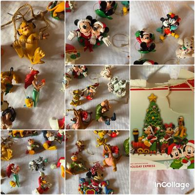 Large Assortment Of Disney Christmas Ornaments