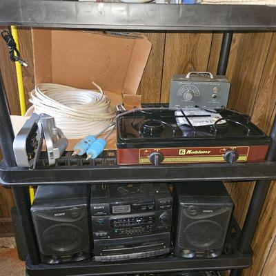 Sale Photo Thumbnail #132: Radio, Koblenz Propane cooktop, More Electrical Wire