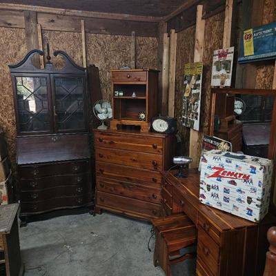 Sale Photo Thumbnail #119: Antique Furniture and Full Set of Cedar Bedroom Furniture