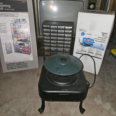 Sale Photo Thumbnail #108: Metal Shelf, Air Compressor Tank