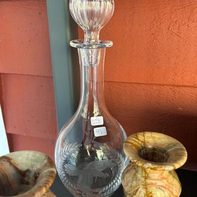 Vintage Wedgwood crystal decanter. 