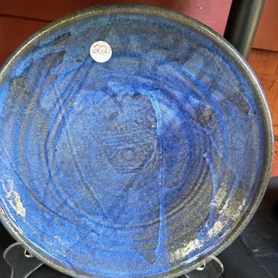 Handmade pottery piece. Signed. 