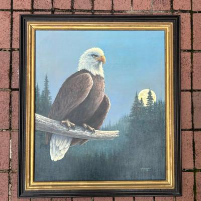 Sale Photo Thumbnail #81: Original oil on canvas in lovely solid wood frame by Local Charleston artist Holly Reynolds. 