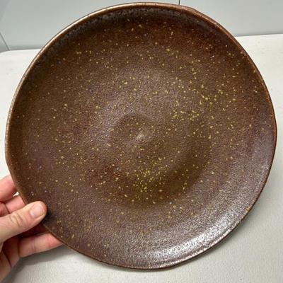 Sale Photo Thumbnail #256: Rustic handmade shallow bowl. Signed by the potter. 