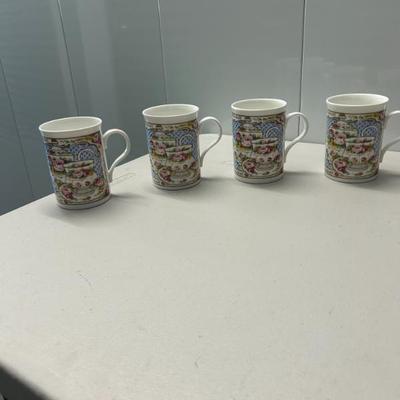Sale Photo Thumbnail #163: Crown Trent set of 4 coffee mugs. Made in England. 