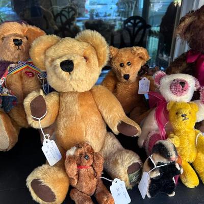 Mohair stuffed animals. 