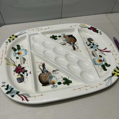 Sale Photo Thumbnail #260: Vintage Hors D'oeuvre platter. 