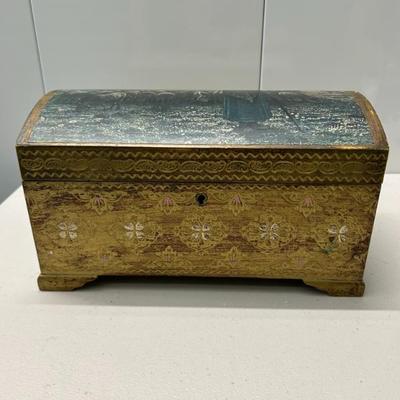 Sale Photo Thumbnail #271: Vintage Italian Florentine jewelry box. 