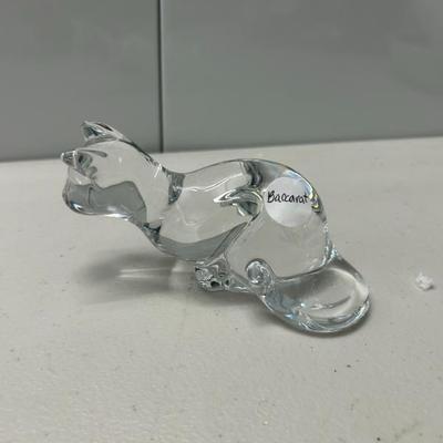 Sale Photo Thumbnail #275: Vintage Baccarat Crystal kitty.  