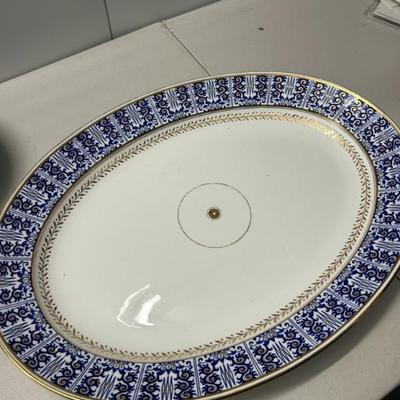 Sale Photo Thumbnail #139: Antique Mintons "King's Lilly" pattern 19.5 inch serving platter. Hallmarked 1881. 