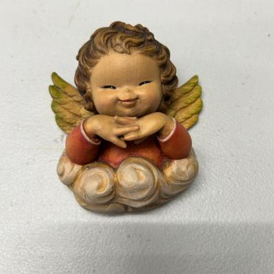 Sale Photo Thumbnail #277: Wall hanging hand carved and painted cherub. Made in Italy. 
