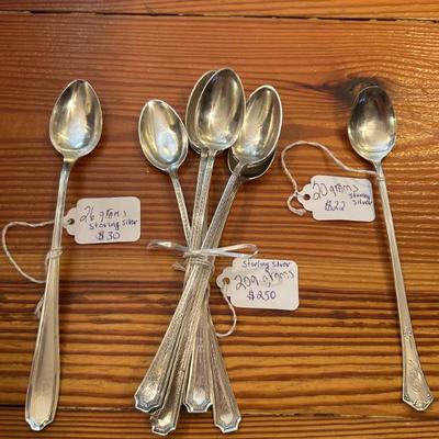 Sale Photo Thumbnail #2: All sterling silver. Prices and weights are listed on each piece. 