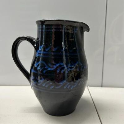 Sale Photo Thumbnail #233: Vintage handmade pottery pitcher signed by the potter. 