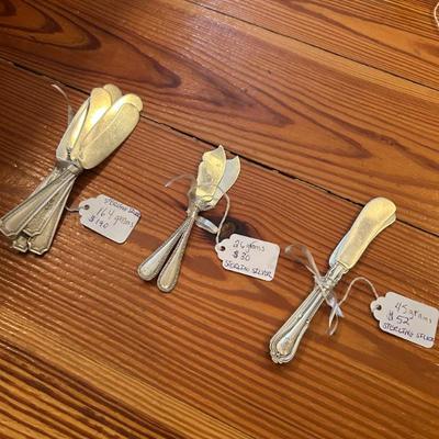 Sale Photo Thumbnail #8: All sterling silver. Prices and weights are listed on each piece. 