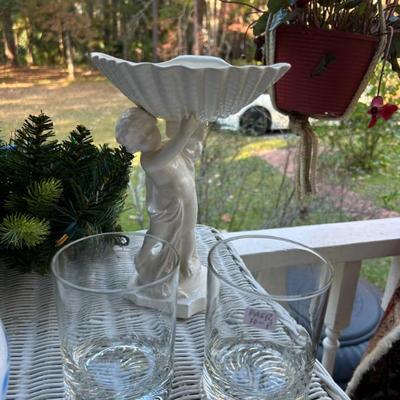 Vintage cherub & shell candy dish. 