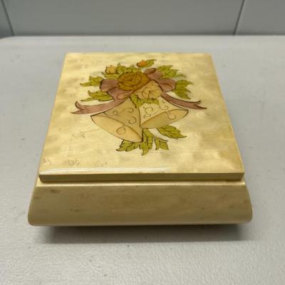 Sale Photo Thumbnail #336: Vintage hand carved music box. Made in Italy. 