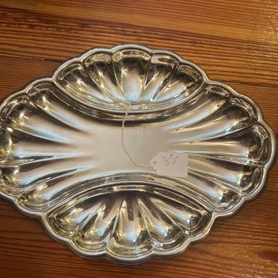 Sale Photo Thumbnail #18: Silver plate serving dish. 