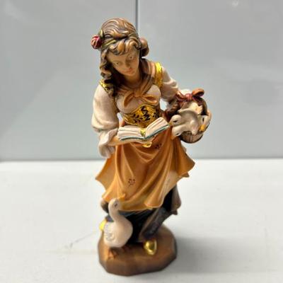 Sale Photo Thumbnail #191: Toni Baur hand carved and painted German woman figirine. 