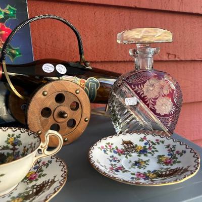 Unique crystal decanter. 