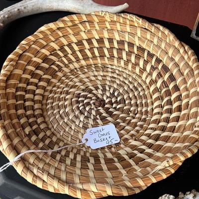 Authentic sweet grass basket. 