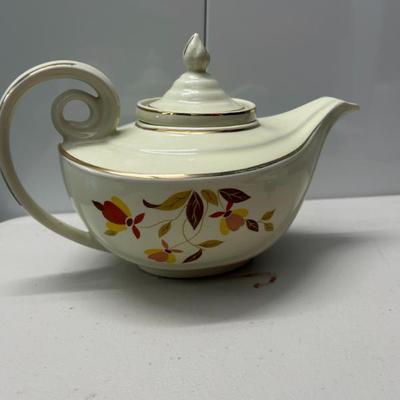 Sale Photo Thumbnail #188: Hall's Superior "Autumn Leaf" pattern teapot with steeper. 