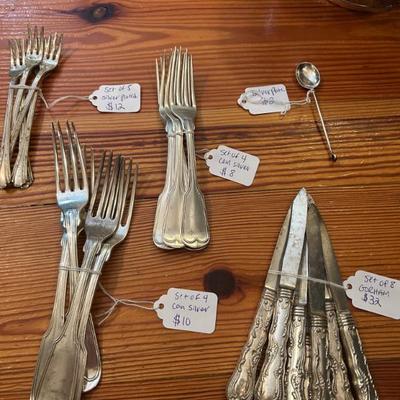 Sale Photo Thumbnail #27: Silver plated pieces. 