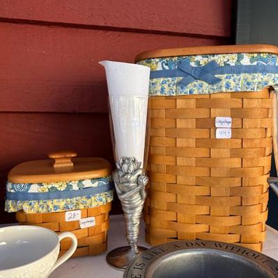 Longaberger baskets. 