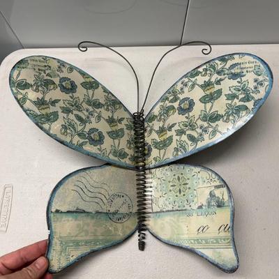 Sale Photo Thumbnail #294: Steel butterfly wall hanging. 