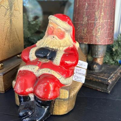 Cast aluminum vintage piggy bank. 